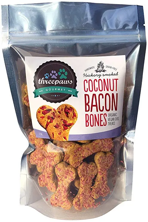 Coconut bacon bones vegan dog treats